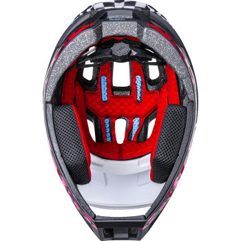 Casco de bicicleta KALI DH Invader - LTD Glitch - Negro mate/Blanco/Rojo - XS-M 0211323216