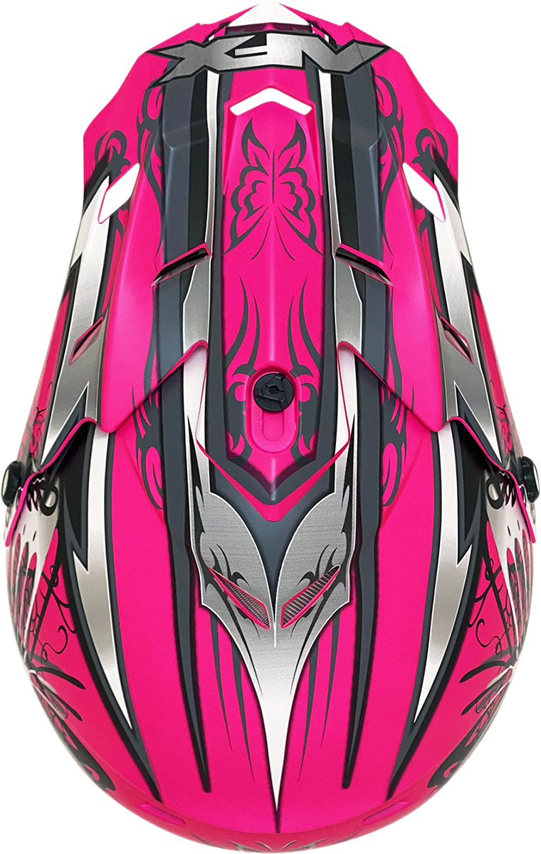 AFX FX-17 Motorcycle Helmet - Butterfly - Matte Hot Pink - Large 0110-7109