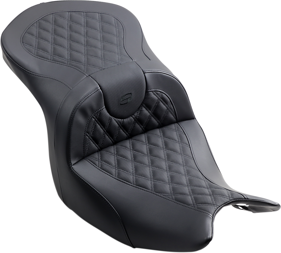 Asiento SADDLEMEN - Sofá de carretera - Sin respaldo - Costuras de celosía completas - Negro H18-07-182