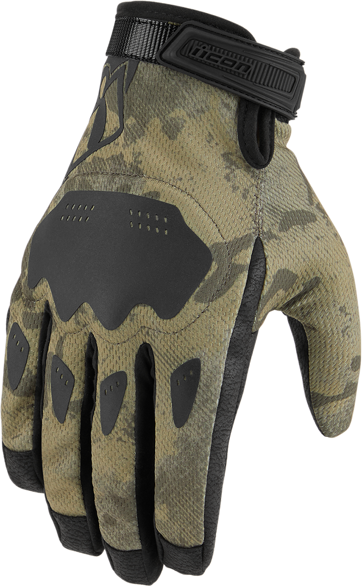 Guantes ICON Hooligan™ CE - Camuflaje tostado - Grandes 3301-4410