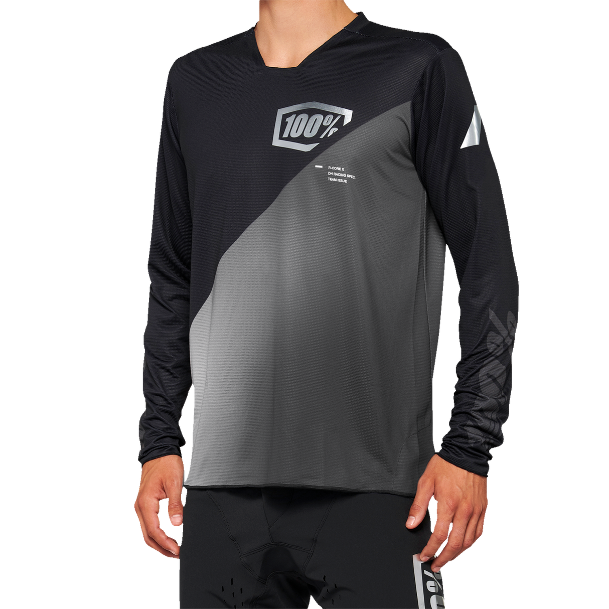 Camiseta de manga larga 100% R-Core-X - Negro/Gris - Talla M 40000-00001