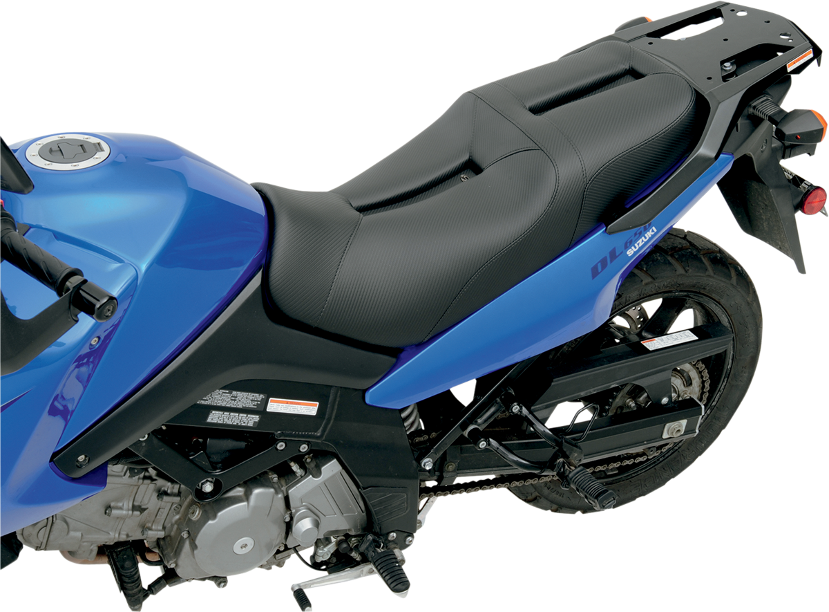 Asiento deportivo SADDLEMEN Gel Channel Track de fibra de carbono - Negro - VStrom 0810-S018