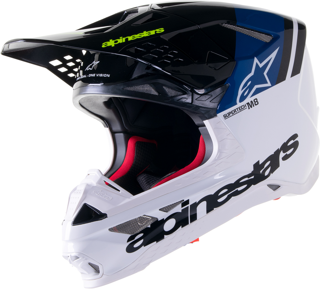Casco de motocicleta ALPINESTARS Supertech M8 - Radium 2 - MIPS® - Azul brillante/Blanco - Mediano 8301523-9702-MD