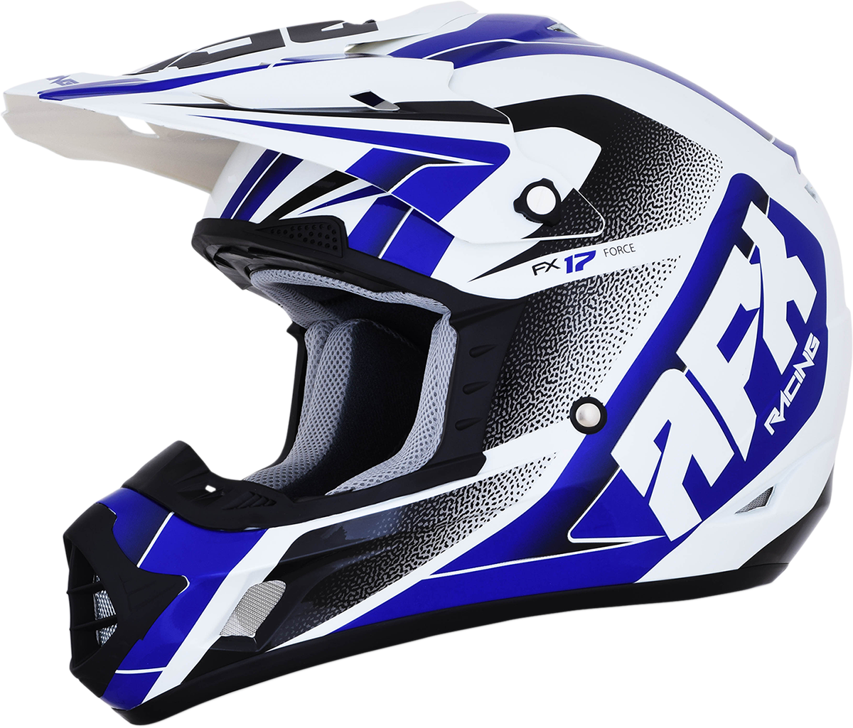 Casco de motocicleta AFX FX-17 - Force - Blanco perla/Azul - XS 0110-5237