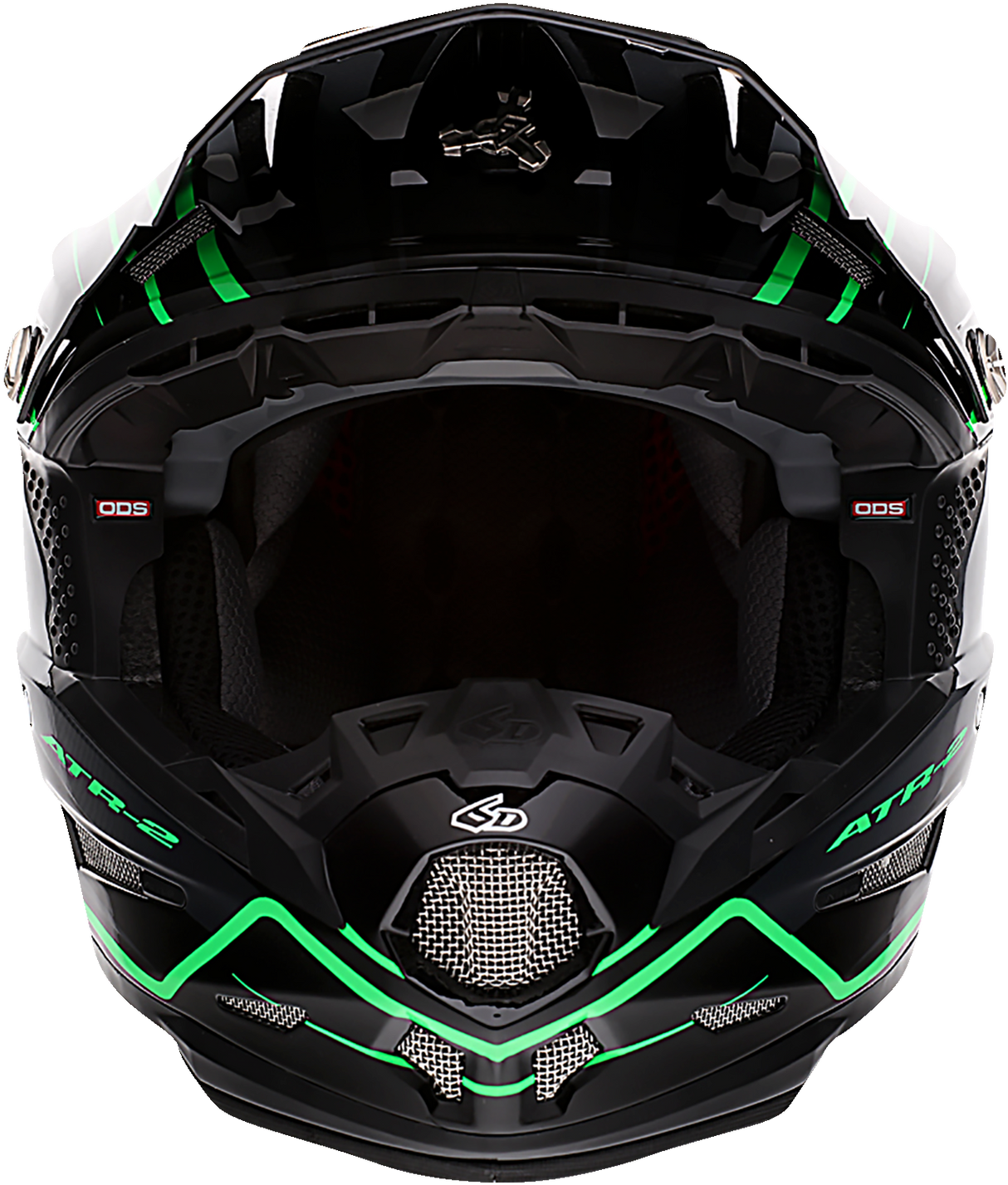 Casco de motocicleta 6D ATR-2 - Phase - Negro/Verde - Talla pequeña 12-2845