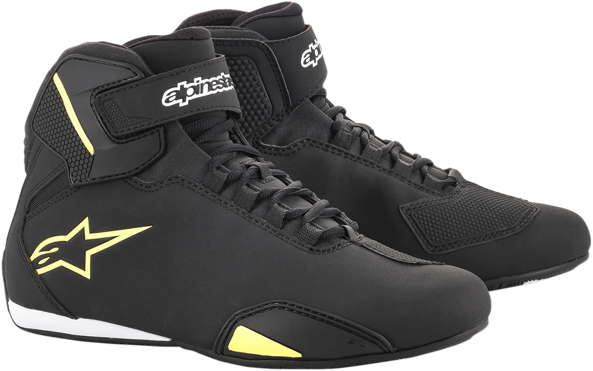Zapatillas ALPINESTARS Sektor - Negro/Amarillo Fluorescente - Talla 7.5 (EE. UU.) 2515518155-7.5