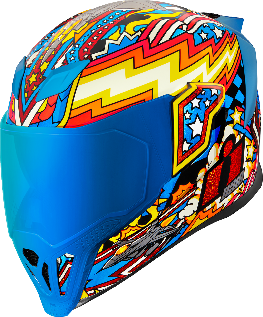 ICON Airflite™ Motorcycle Helmet - Flyboy - Blue - Large 0101-16013