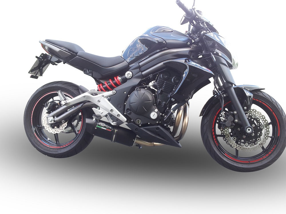 Kawasaki ER6N 2012-2016 Exhaust GPR Full System Furore Nero