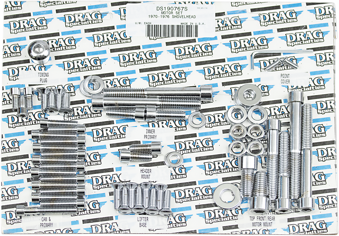 Kit de pernos de motor liso DRAG SPECIALTIES - FX/FL '70-'76 MK110S