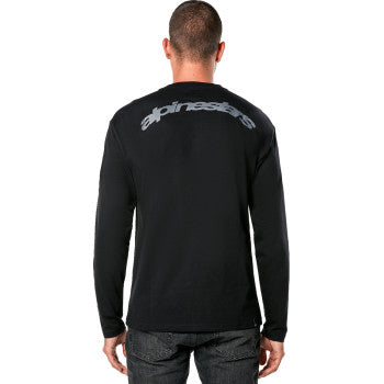 Camiseta de manga larga de malla inclinada ALPINESTARS - Negra - Talla L 1214-73500-10-L