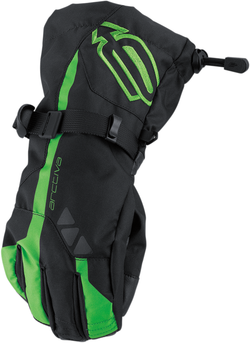 Guantes ARCTIVA Pivot - Negro/Verde - Pequeños 3340-1339