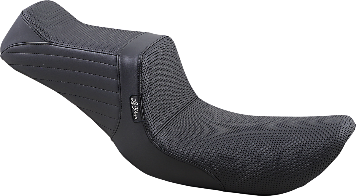 Asiento trasero LE PERA Tailwhip - Tejido de cesta - Negro - FXD '99-'03 LN-581BW