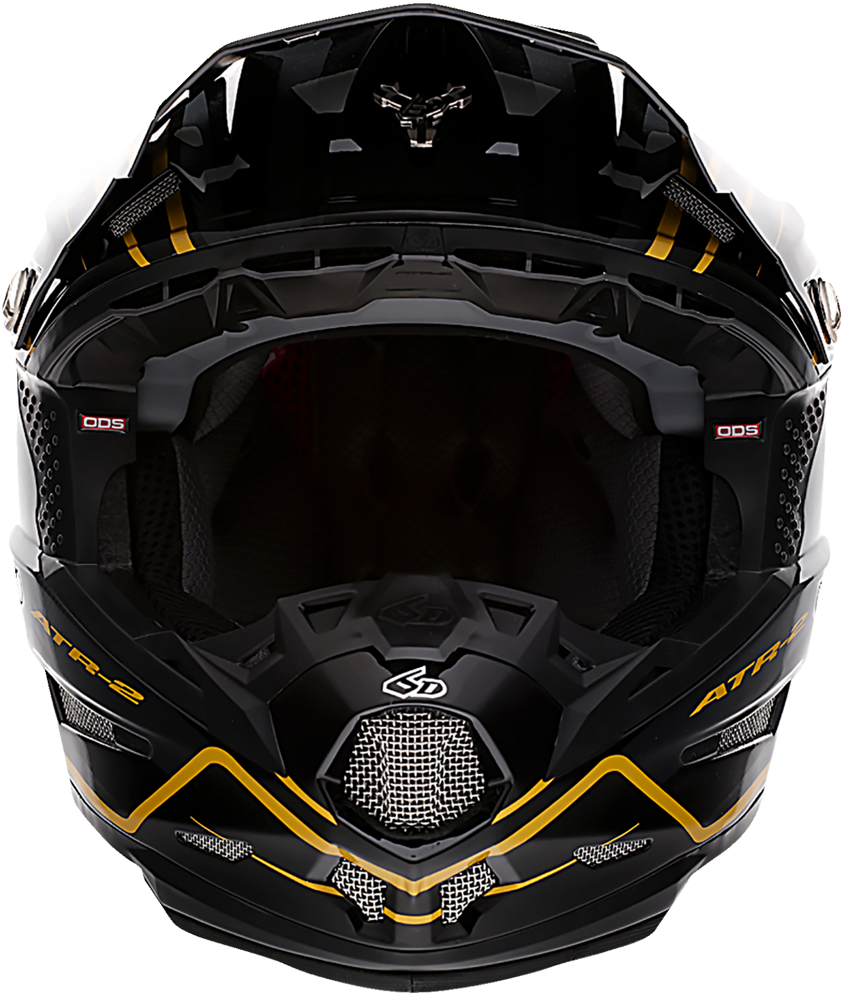 6D ATR-2 Motorcycle Helmet - Phase - Black/Gold - Large 12-2807