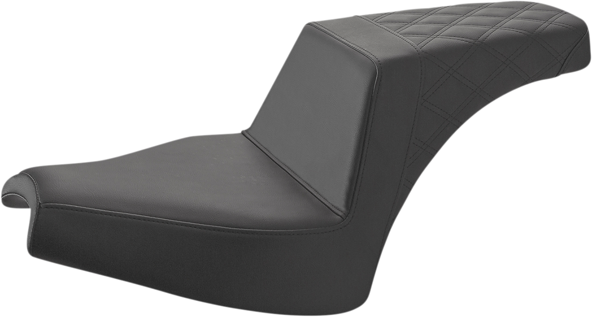 Asiento SADDLEMEN Step Up - Delantero liso/Trasero enrejado - Negro - Chief I21-04-173
