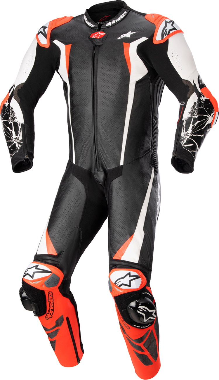 Mono de cuero ALPINESTARS Racing Absolute v2 - Negro/Blanco/Rojo - Talla 42 EE. UU. / 52 UE 3156323123152