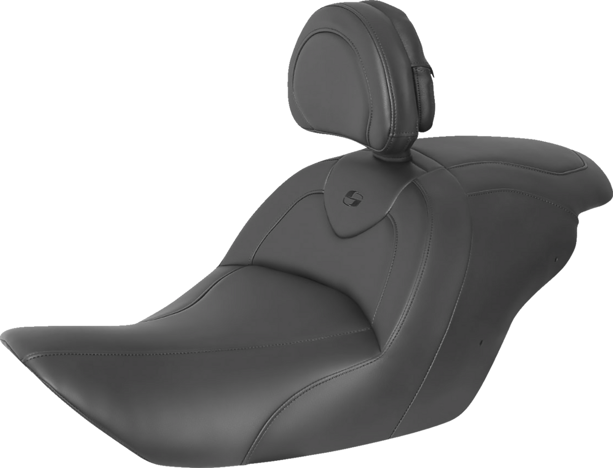 Asiento SADDLEMEN RoadSofa - con respaldo - Negro con costuras negras - GL1800 '14-'17 H23-20-187BR