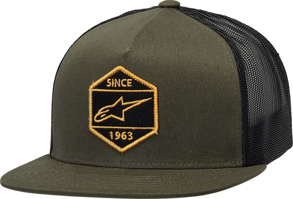 Gorra de camionero Bolt de ALPINESTARS - Militar/Negra - Talla única 1213810146910OS