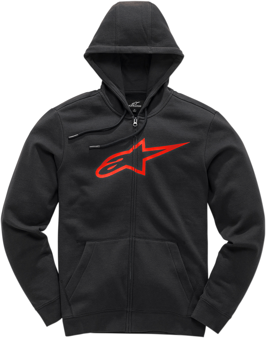 Sudadera con capucha y cremallera ALPINESTARS Ageless 2 - Negro/Rojo - XL 1038530521030XL