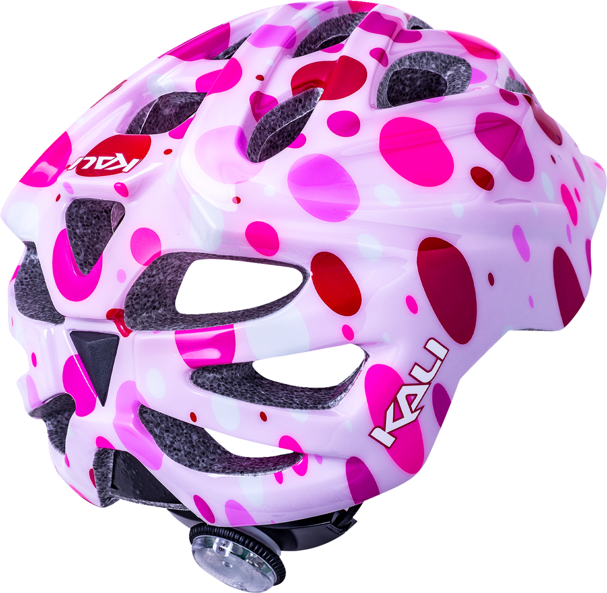 Casco de bicicleta infantil con iluminación KALI Chakra - Confeti - Rosa brillante - XS 0221022124