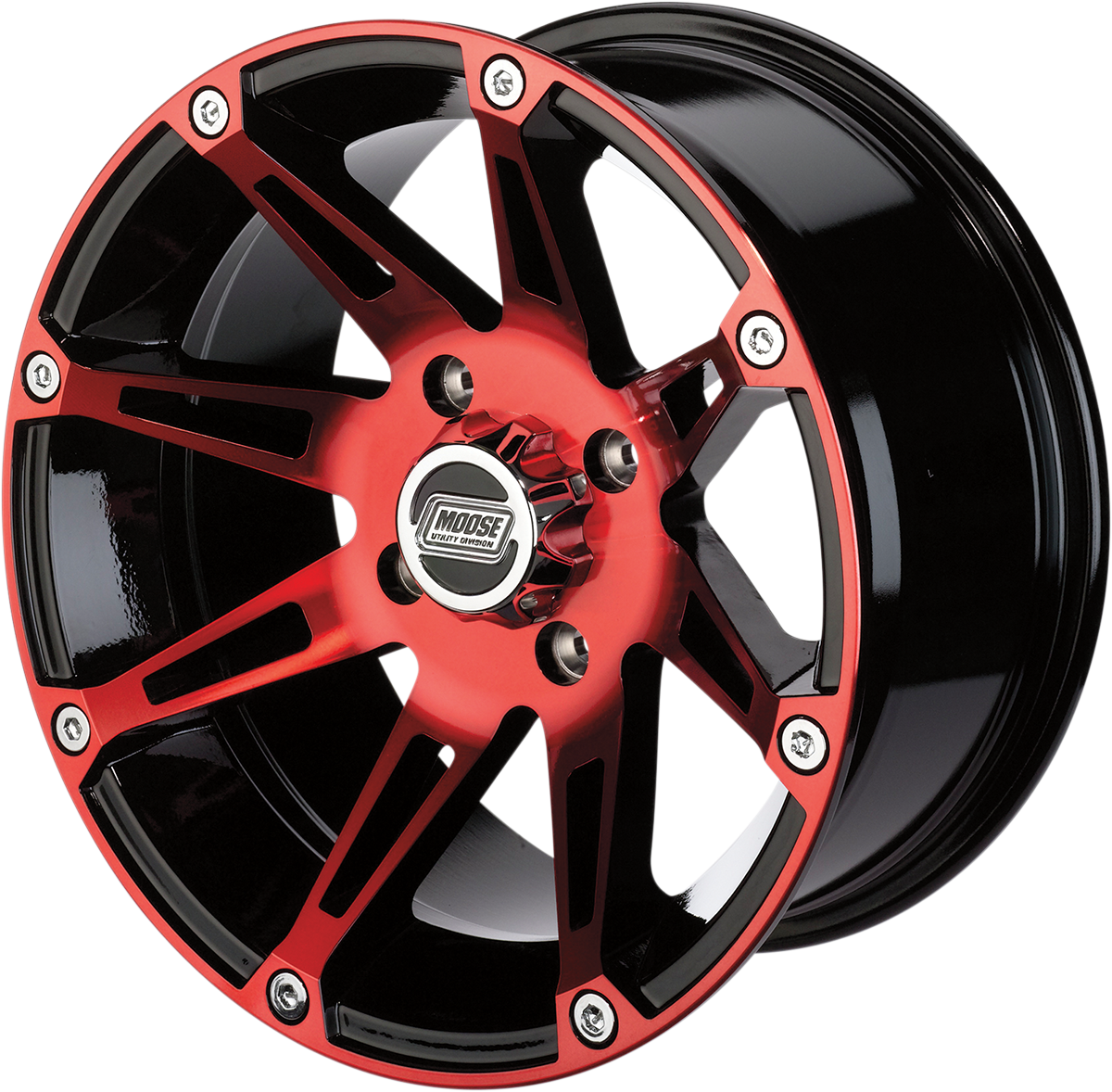 Rueda MOOSE UTILITY - 387X - Delantera - Anodizada Rojo/Negro - 14x7 - 4/136 - 4+3 387MO147136BWR4