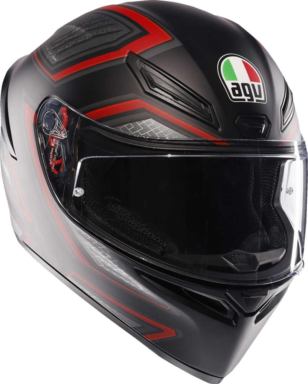 Casco de moto AGV K1 S - Sling - Negro mate/Rojo - 2XL 2118394003-038-XXL