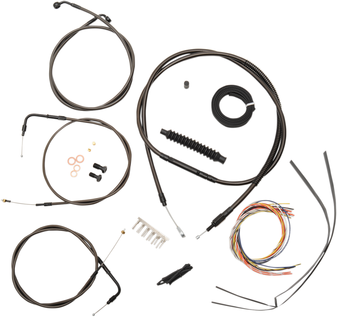 LA CHOPPERS Cable Kit - 15" - 17" Ape Hanger Handlebars - Midnight LA-8210KT2A-16M