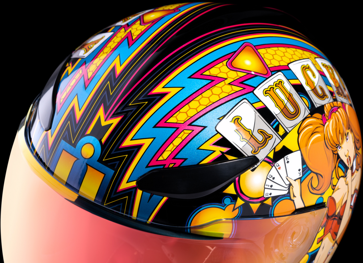 Casco ICON Domain™ - Lucky Lid 4 - Rojo - XS 0101-14951