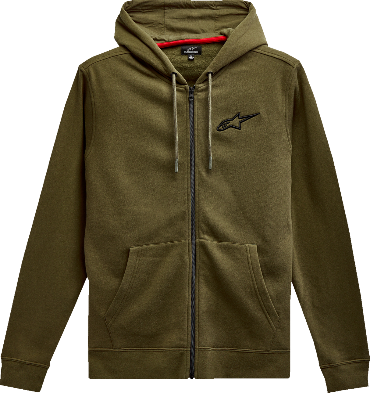 Sudadera con capucha y cremallera ALPINESTARS Ageless - Militar/Negro - Grande 1212536006910L