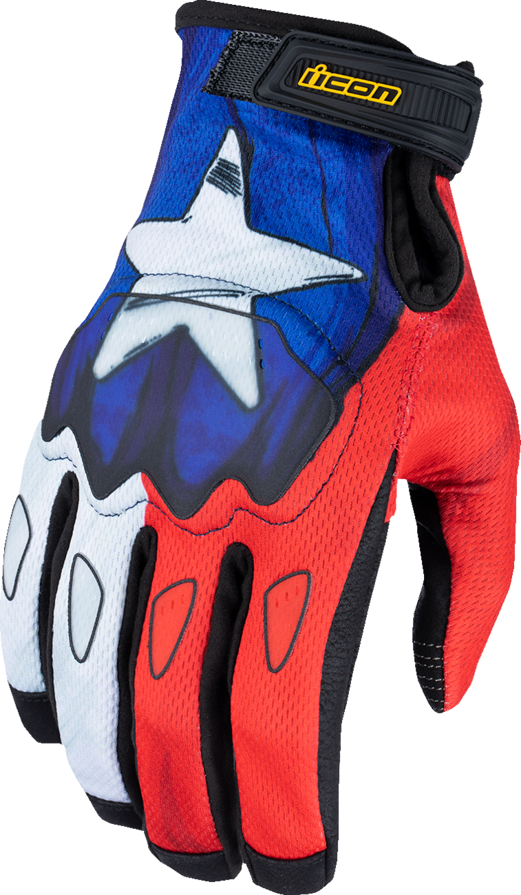 Guantes ICON Hooligan™ CE Tejas Libre - Azul - Mediano 3301-4717