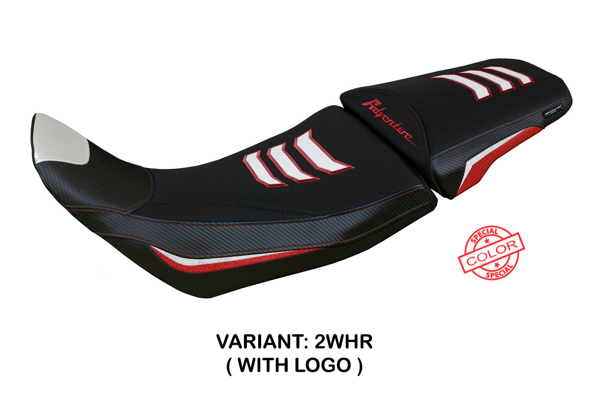 Honda Africa Twin 1100 2020-2024 Seat Cover Tappezzeria Italia TPZ in White and Red SE