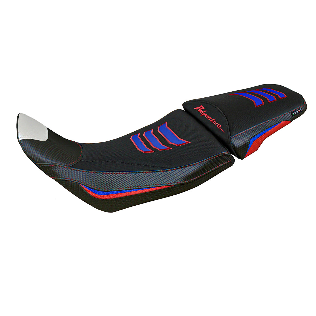Honda Africa Twin 1100 2020-2026 Seat Cover Tappezzeria Italia TPZ in White, Red and Blue SE