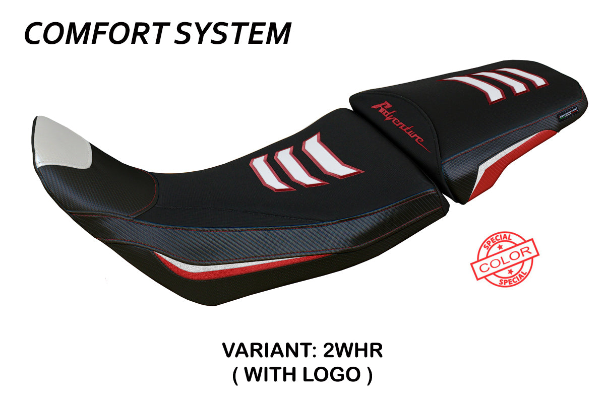 Honda Africa Twin 1100 2020-2026 Seat Cover Tappezzeria Italia TPZ Comfort in White and Red SE