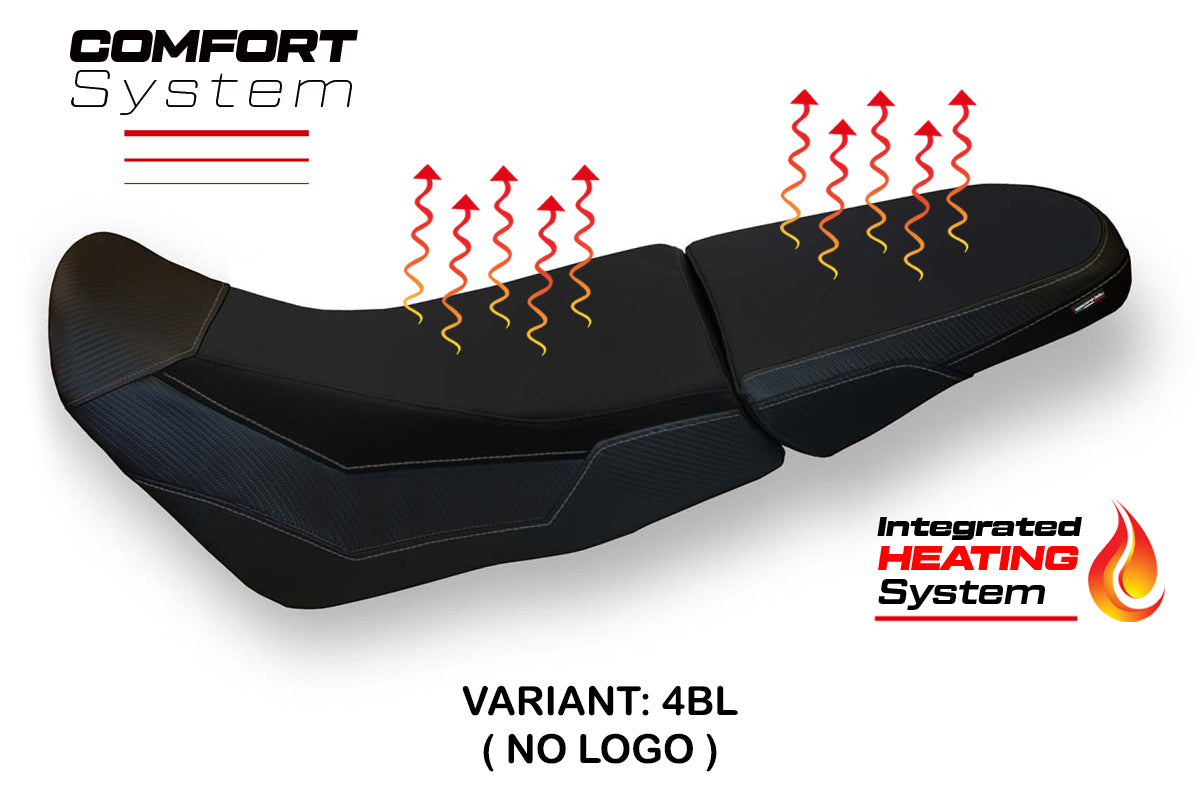 Honda Africa Twin 1000 Adventure 2018-2019 Comfort Heated Seat Cover Tappezzeria Italia TPZ in Black
