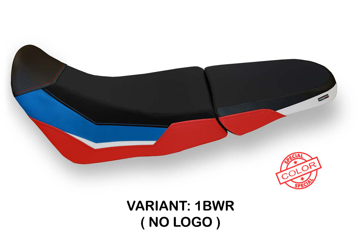 Honda Africa Twin 1000 Adventure 2018-2019 Seat Cover Tappezzeria Italia TPZ in Blue, White and Red