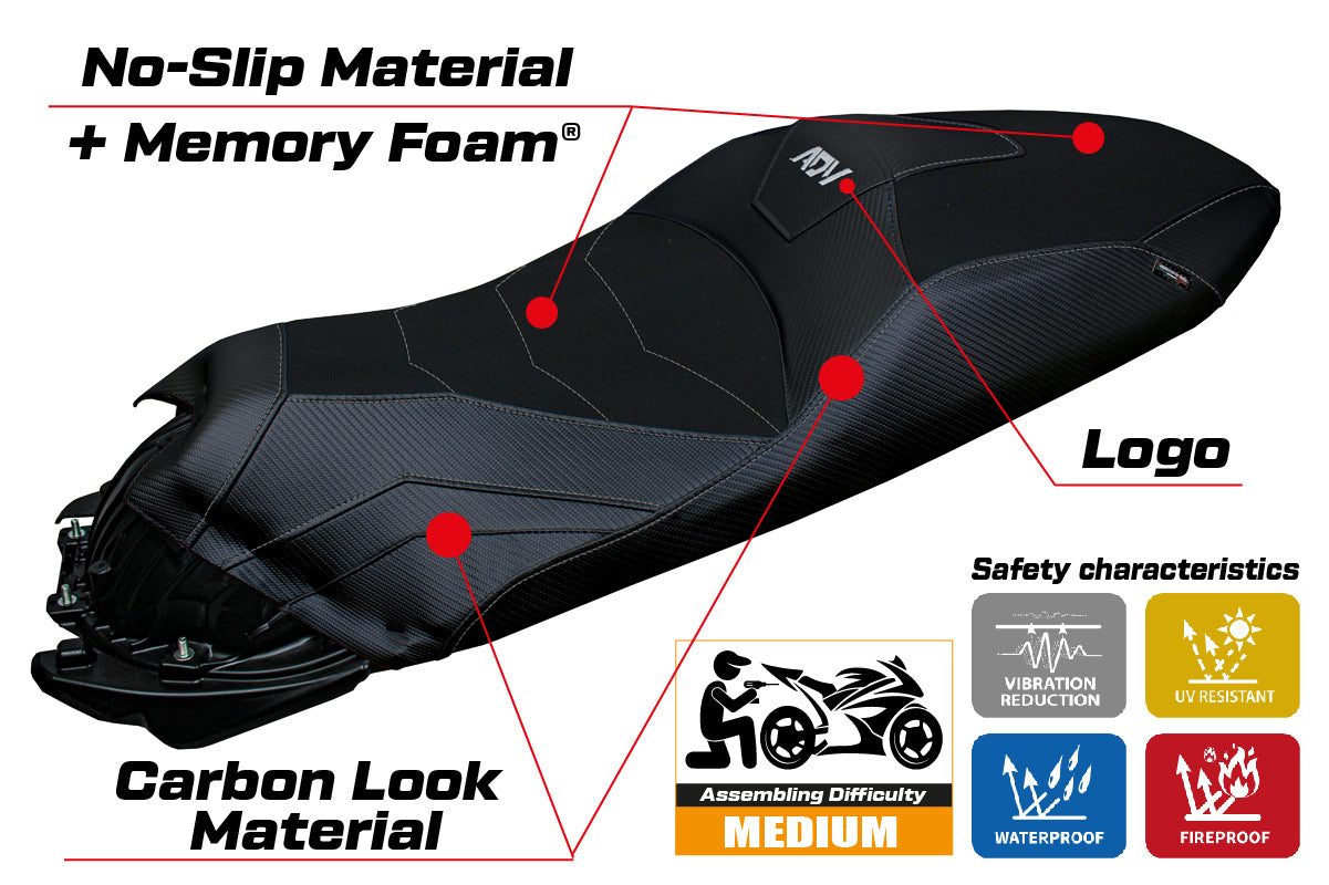 Honda ADV 350 2022-2026 Seat Cover Tappezzeria Italia TPZ Comfort in Black