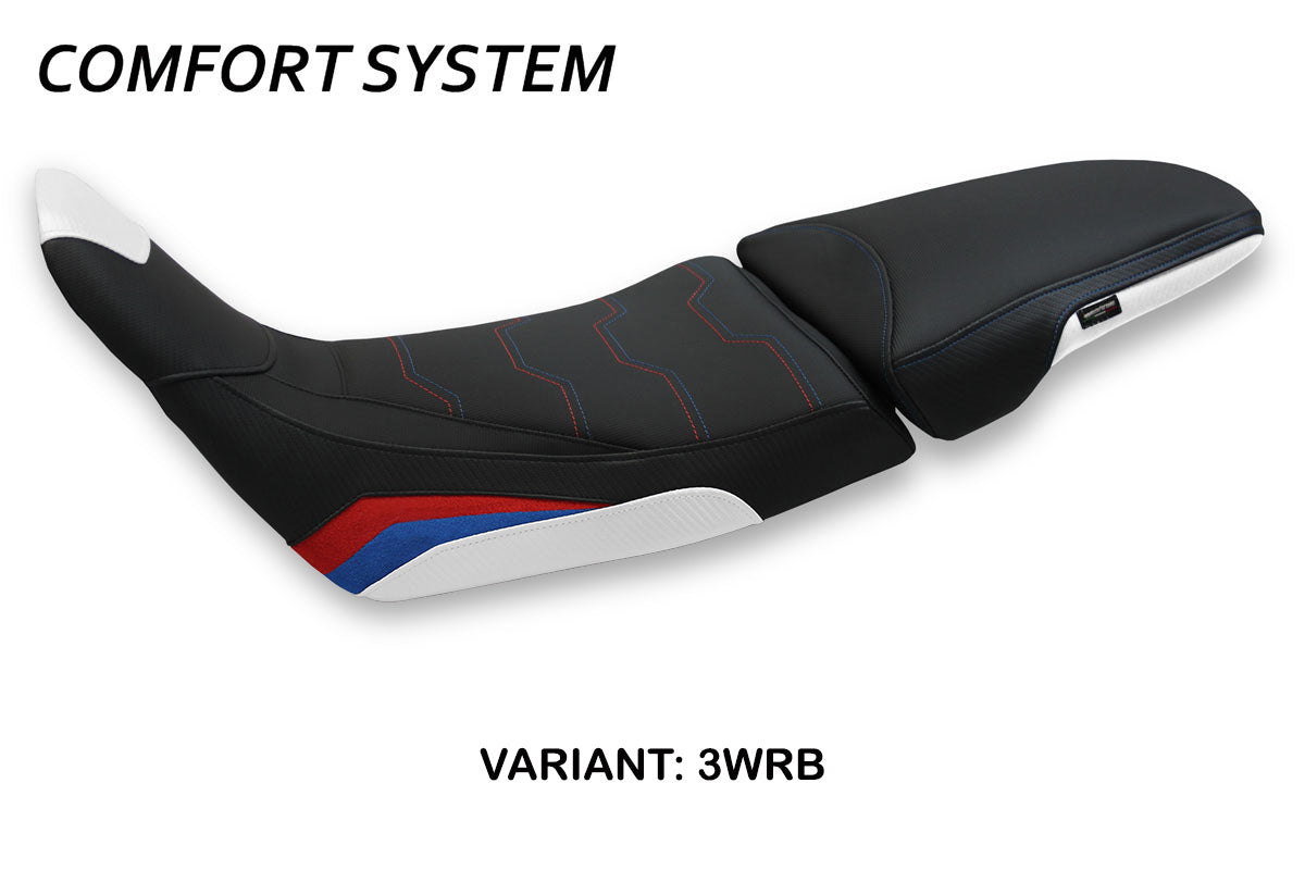 Honda Africa Twin 1100 2020-2026 Seat Cover Tappezzeria Italia TPZ Comfort White, Red and Blue