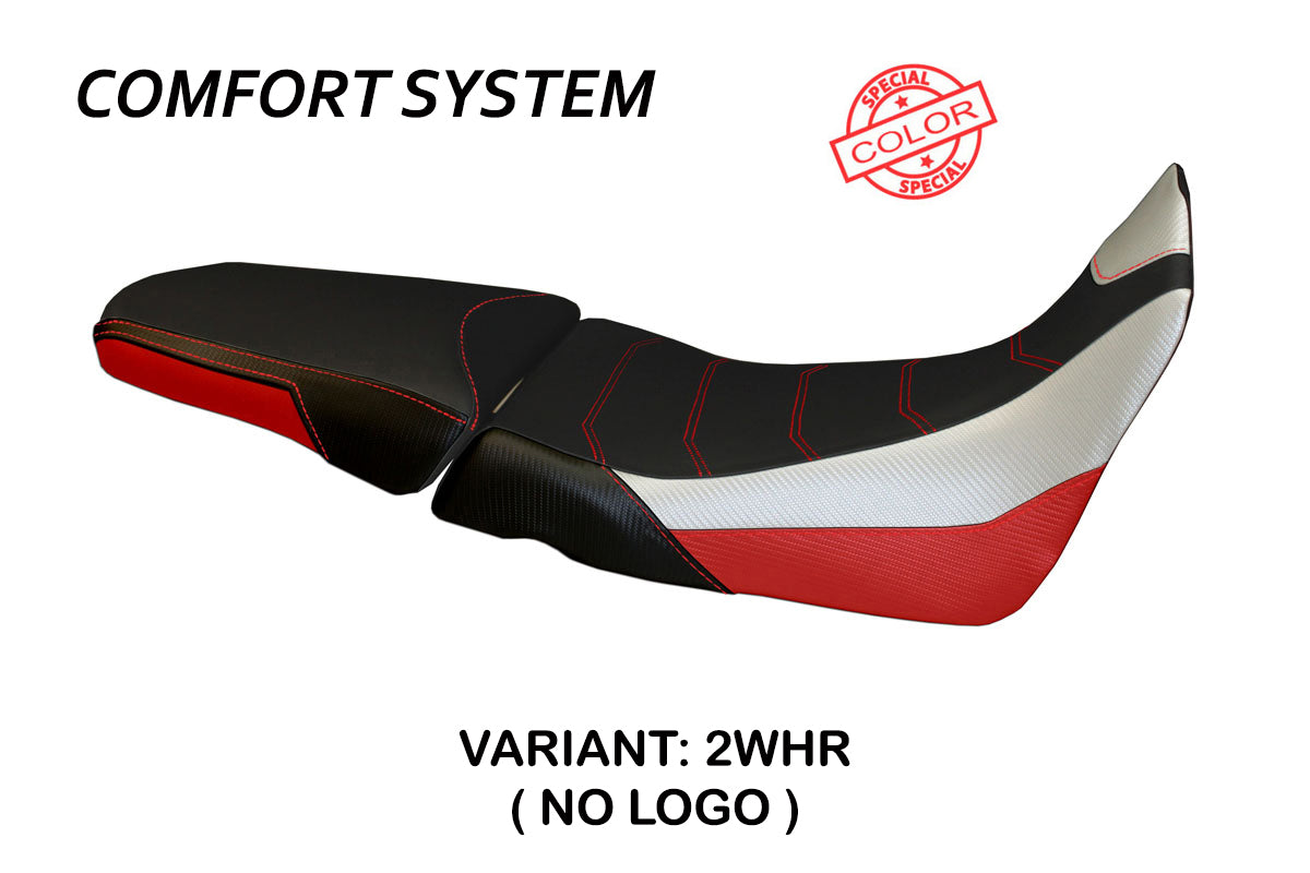 Funda de asiento para Honda Africa Twin 1000 2015-2019 Tappezzeria Italia TPZ Comfort en blanco y rojo