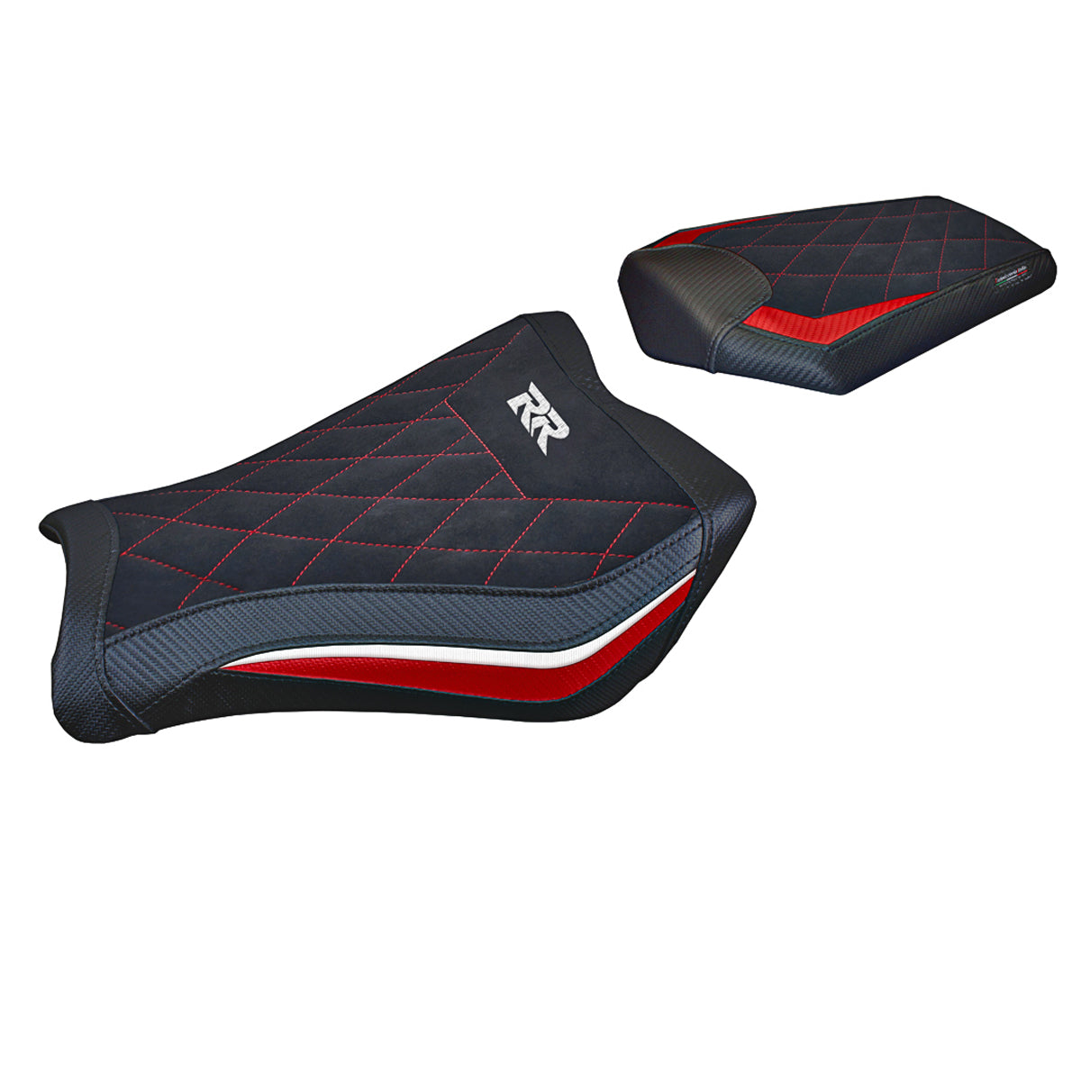 Honda CBR1000RR 2008-2016 Seat Cover Tappezzeria Italia TPZ in Red and White Diamond