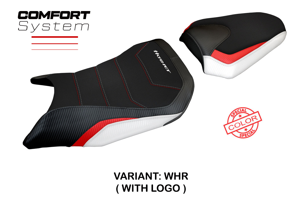 Honda CB500 Hornet 2024-2026 Seat Cover Tappezzeria Italia TPZ Comfort White Red and Black