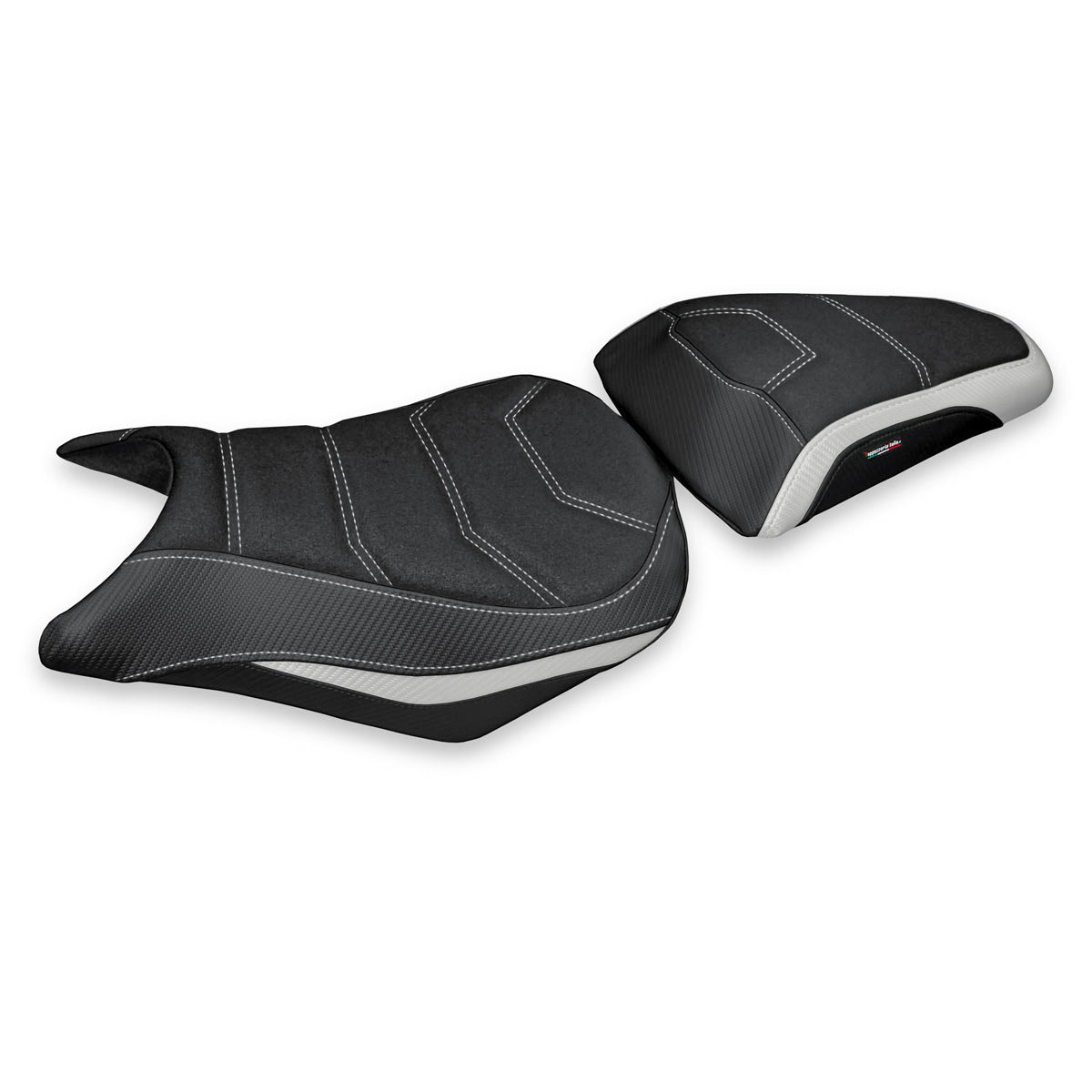 Funda de asiento Honda CB500F 2012-2015 Tappezzeria Italia TPZ Ultragrip en plata y negro