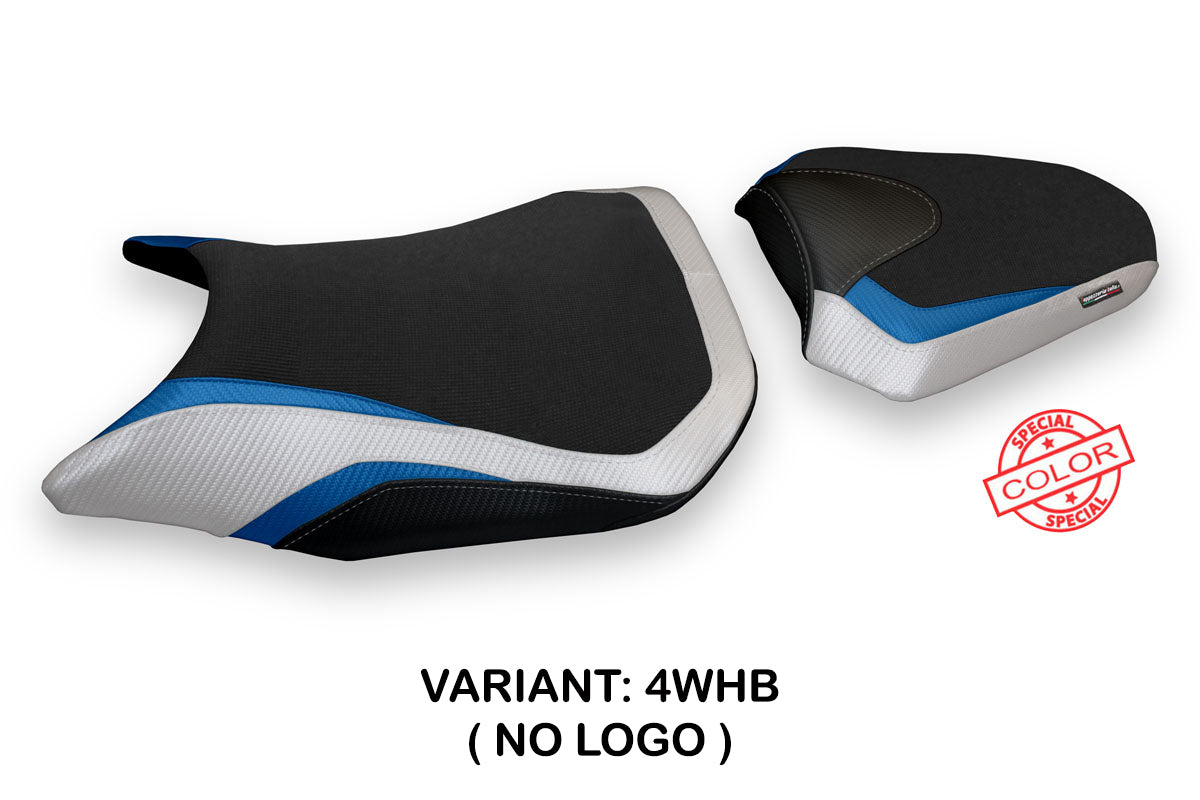 Funda de asiento para Honda CB500F 2016-2023 Tappezzeria Italia TPZ en blanco y azul