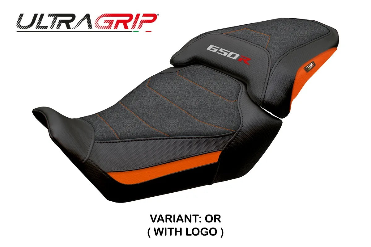 Honda CB650R 2024-2026 Seat Cover TPZ Italia Ultragrip Orange Black