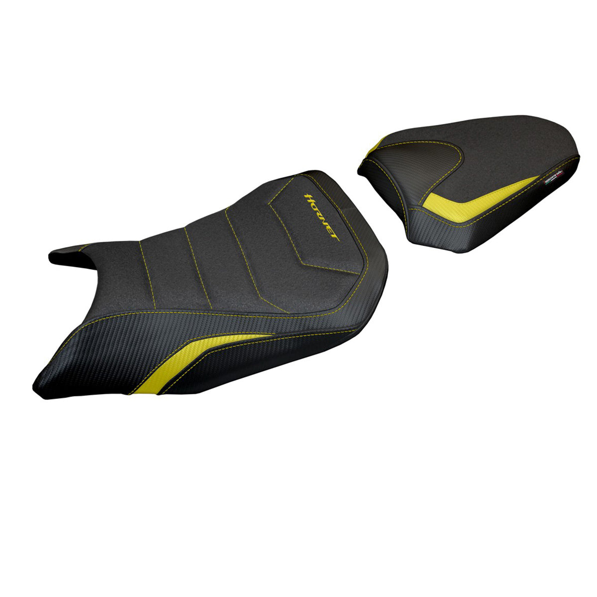 Funda de asiento Honda CB 750 Hornet 2023-2025 Tappezzeria Italia TPZ Ultragrip Amarillo Negro
