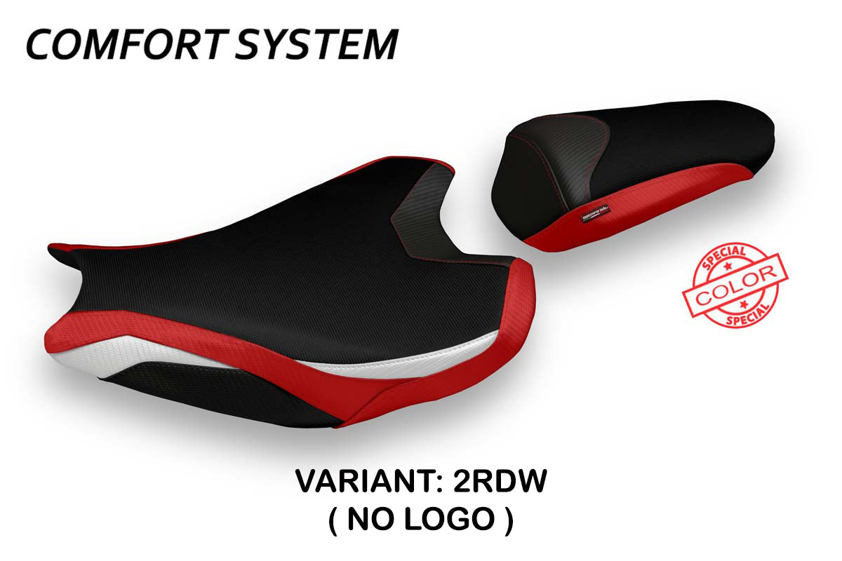 Funda de asiento Honda CBR1000RR 2017-2024 Tappezzeria Italia TPZ Comfort en rojo y blanco