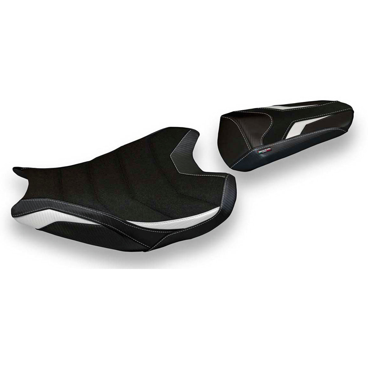 Funda de asiento Honda CBR1000RR 2017-2024 Tappezzeria Italia TPZ Ultragrip en blanco y negro