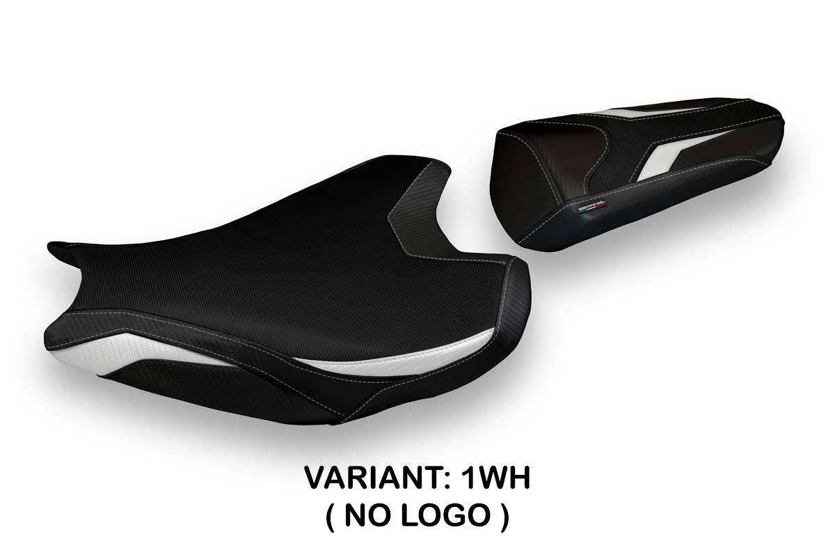 Funda de asiento para Honda CBR1000RR 2017-2024 Tappezzeria Italia TPZ en blanco y negro