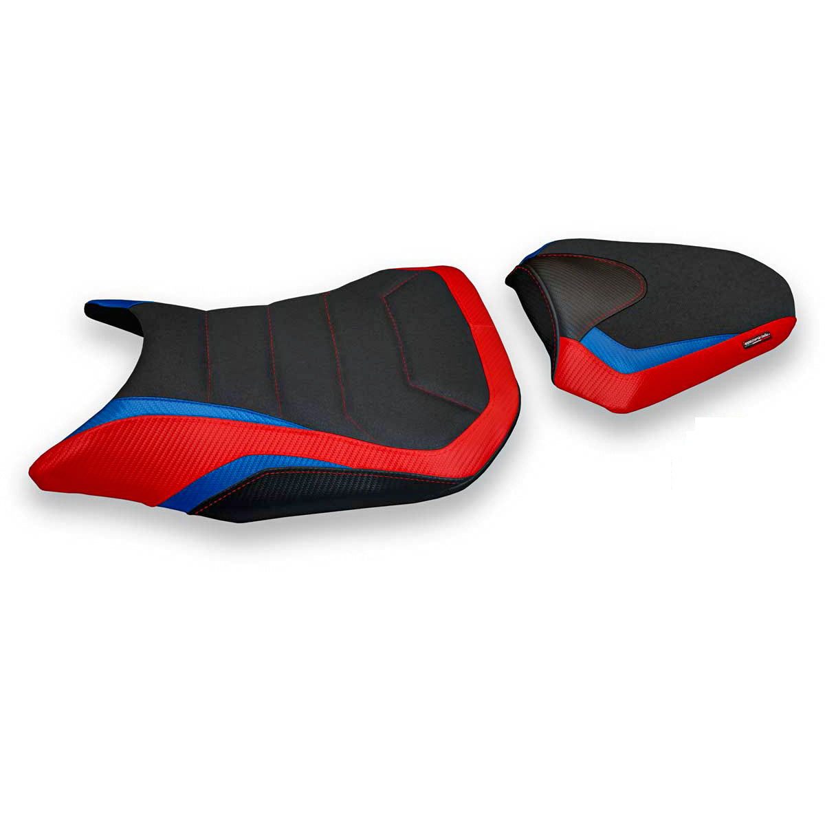 Funda de asiento Honda CBR500R 2017-2025 Tappezzeria Italia TPZ Ultragrip en rojo y azul
