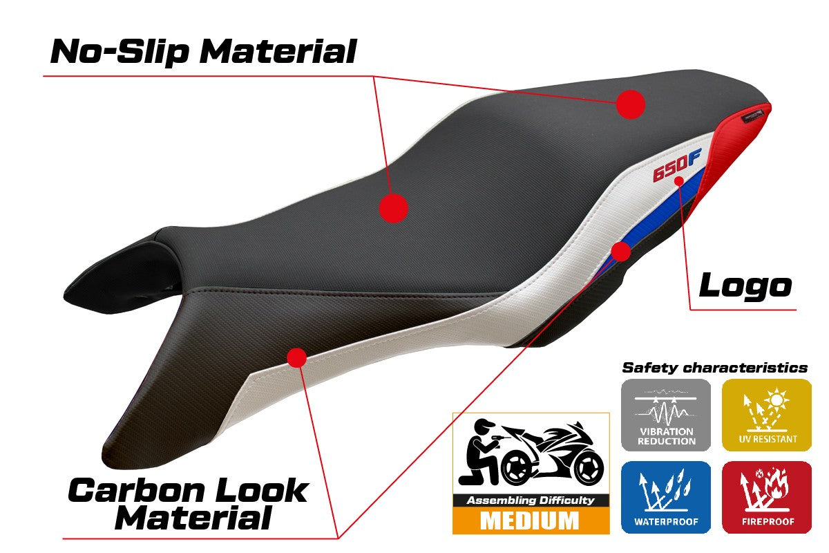 Honda CBR650F 2014-2016 2017 2018 Seat Cover Tappezzeria Italia TPZ White Red Blue Black