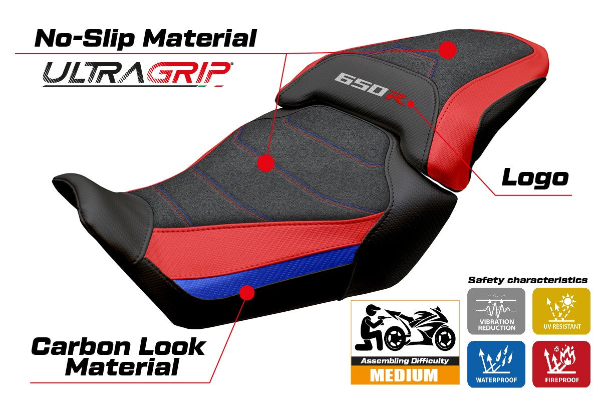 Honda CBR650R 2024-2025 Seat Cover Tappezzeria Italia TPZ Ultragrip Red Blue Black