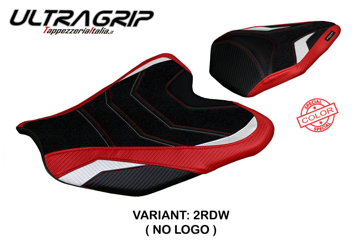 Funda de asiento Honda CBR1000RR-R Fireblade 2020-2025 Tappezzeria Italia TPZ Ultragrip en rojo y blanco